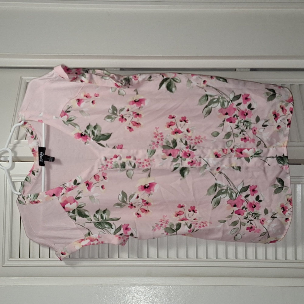 By & By - Pink Floral blouse (Large)